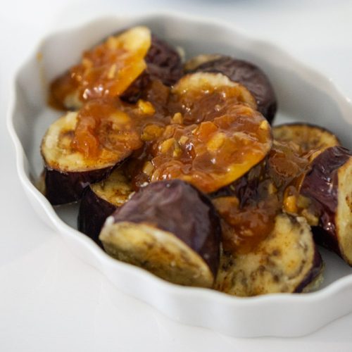 Fried eggplant with spicy-sweet sauce (Korean-Chinese style) by Ryu Soo Young