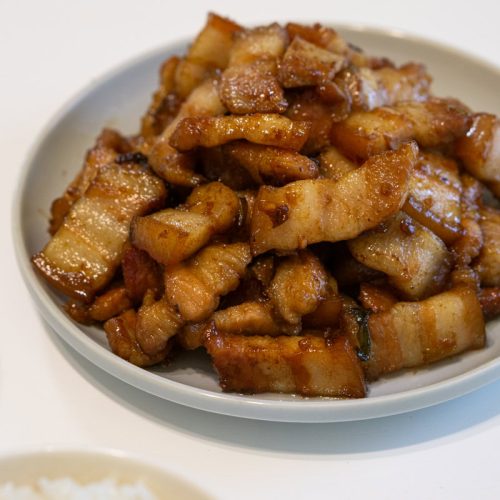 Quick Soy Sauce Braised Pork Belly (Jang TtokTtoki)