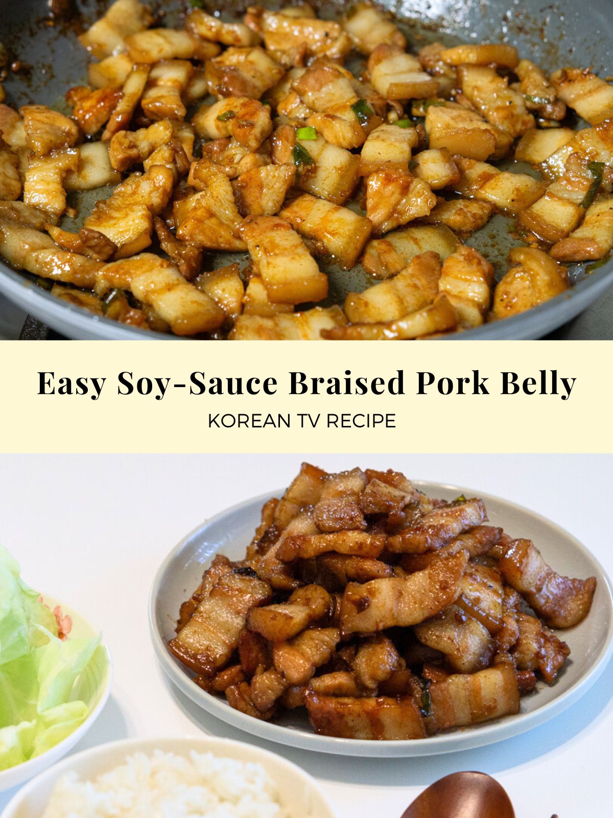 Quick Soy Sauce Braised Pork Belly (Jang TtokTtoki)